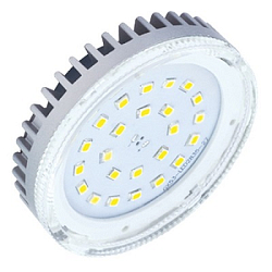 Лампа светодиодная ECOLA Tablet 10W/2800K/GX53 матовое стекло (ребристый алюм. радиатор) 27x75