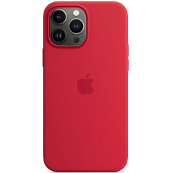 Силиконовый чехол SILICONE CASE MagsSafe для iPhone 13 Pro Max красный