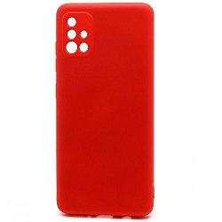 Задняя накладка  Silicone Case NEW ERA для Samsung Galaxy A51 красный