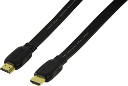 Кабель HDMI <--> HDMI  1.5м TV-COM плоский