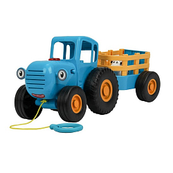 Каталка С ПРИЦЕПОМ 30+ песен,фраз, звуков СИНИЙ ТРАКТОР Умка 390440