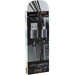 Кабель USB <--> Type-C  1.5м FAISON HX14 ALUM ткань, серебряный