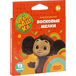 Мелки восковые Мульти-Пульти "Чебурашка", 12цв., круглые, картон, европодвес МВЧБ_53003