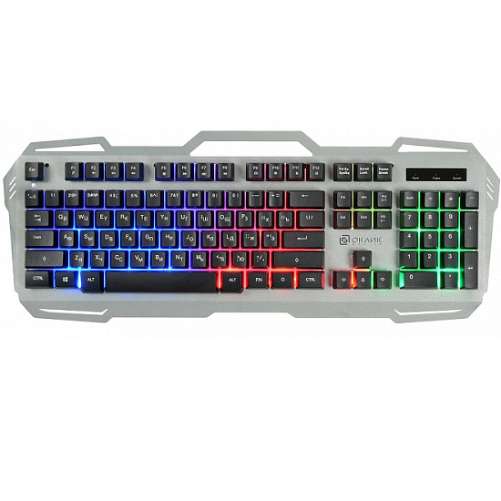 Клавиатура OKLICK 747G серый/черный
