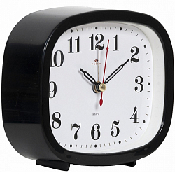 Будильник РУБИН "Классика" кварц, корпус черный (В5-001)
