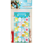 Пасхальный набор с декором для яиц «Цыплята и кролики»: 2 красителя: оранжевый, зелёный + наклейки