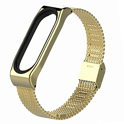 Металлический браслет MILAN для Xiaomi Mi Band 5 золотистый