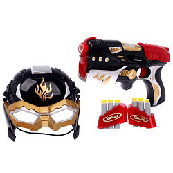 Набор игровой «Супергерой», маска, пистолет с пулями, мишень, цвета МИКС 1463498