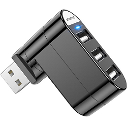USB-Хаб BOROFONE DH3, 3 USB, USB 3.0, чёрный