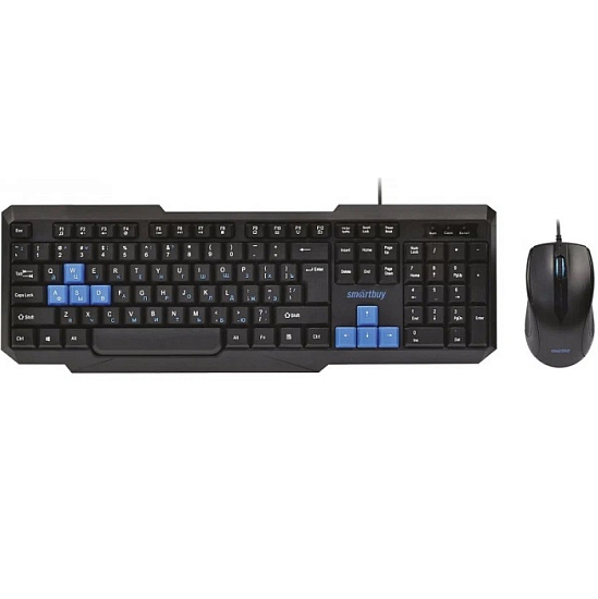 Клавиатура+мышь SMARTBUY ONE черно-синий (SBC-230346-KB)