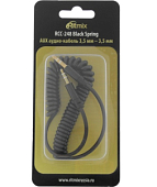 Кабель Jack 3.5 <--> Jack 3.5  1.0м RITMIX RCC-248 Black Spring пружинка