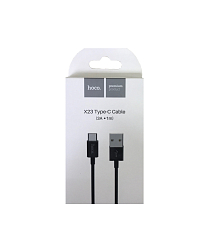 Кабель USB <--> Type-C  1.0м HOCO X23 Skilled чёрный