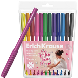 Фломастеры 12 цветов ErichKrause "Pointes" 10387036