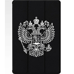 Чехол футляр-книга ZIBELINO для Xiaomi Pad 7/7 Pro 11.2" (черный) 8004 БЕЛЫЙ ГЕРБ