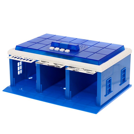 Игровой набор «Гараж полицейского участка с УАЗ Хантер», 22 см, ворота, световые и звуковые эффекты