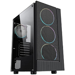 Корпус FORMULA F-33RGB черный без БП ATX 3x120mm 2xUSB2.0 1xUSB3.0 audio bott PSU