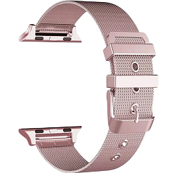 Металлический ремешок МОБИЛИС 42/44/45/49mm розовое-золото, Миланская петля, _new замок