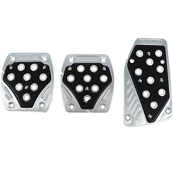 Накладки на педали Cartage, антискользящие, черный, набор 3 шт   5350977