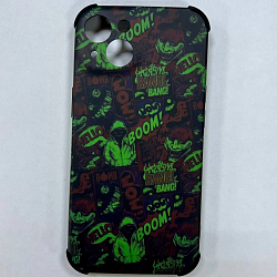 Задняя накладка MOBIS для iPhone 13 черная с рисунком