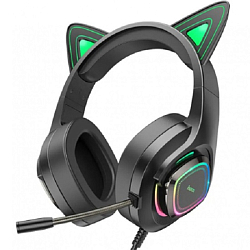 Наушники HOCO W107, elf cat, чёрный