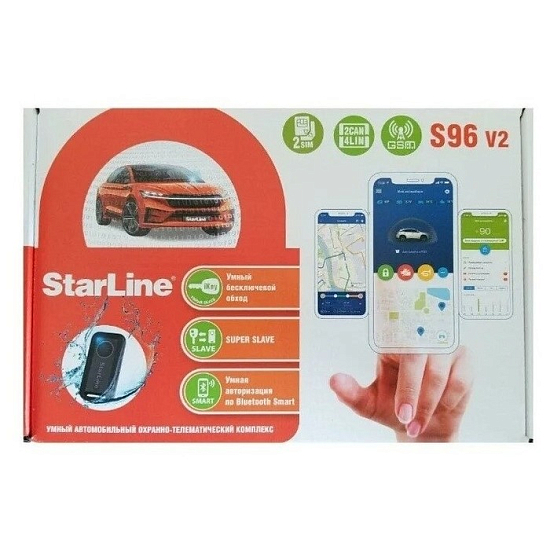 Автосигнализация STARLINE S96 V2 ECO (BT 2CAN+4LIN 2SIM GSM)