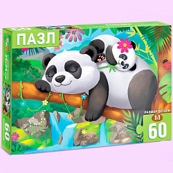 Пазлы детские «Панды», 60 элементов 7018710