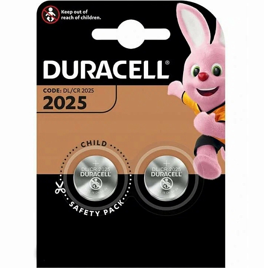 Элемент питания DURACELL CR2025 BL-2 CN (2/12/144)