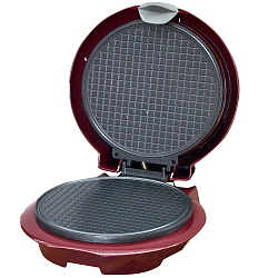 Вафельница WILLMARK WM-103R красная (1 круглая ваф. форма, терморегулятор, конус для морож.)