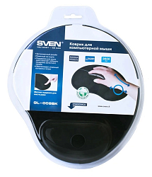 Коврик SVEN GL009BK черный, 250х220х20 мм