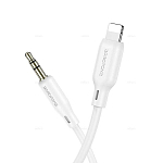 Кабель Jack 3.5 <--> Lightning 1.0м BOROFONE BL18 белый