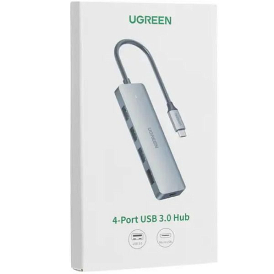 USB Type-C Хаб Ugreen CM219 4-in-1(70336) (4xUSB3.0-A/ Type-C)