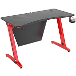 Стол игровой CACTUS CS-GTZ-RDBK-CARBON столешница МДФ карбон каркас красный