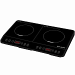 Плита индукционная WILLMARK WIP-2110BT черный (2000+2000Вт, 2 конф.,10 ур.мощн,10 ур темп,сенсор. панель)