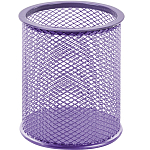 Подставка-органайзер BRAUBERG "Germanium", металлическая, кругл. основан, 100х89мм, фиолетов, 231981