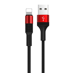 Кабель USB <--> Lightning  1.0м BOROFONE BX21 Outstanding, красный
