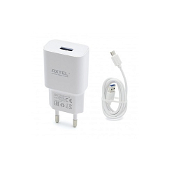 Сетевое ЗУ 1USB 2.4A AXTEL Type-C белое