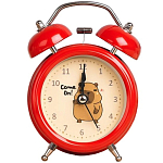 Часы-будильник «Capybara, come on», red (12,5х9 см)