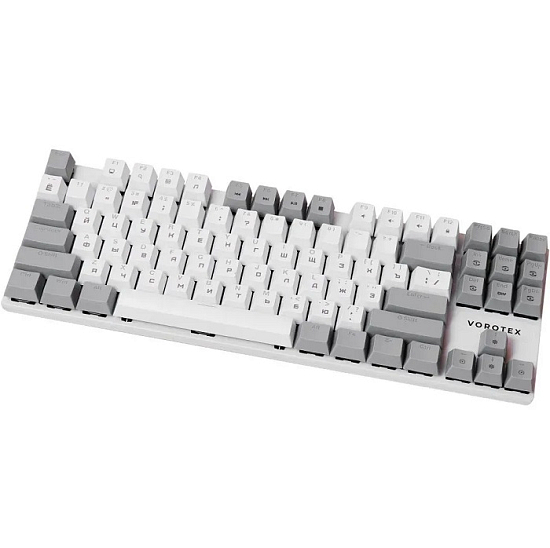 Клавиатура VOROTEX K87S Red Switch, Белый,серый