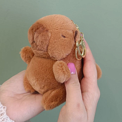 Брелок - Мягкая игрушка Капибару с механизмом