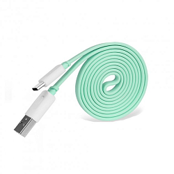 Кабель USB <--> Type-C  1.0м USAMS US-SJ113, плоский, зелёный