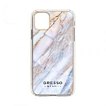 Задняя накладка GRESSO для iPhone 12/12 Pro. Коллекция Мрамор белый прозрачный