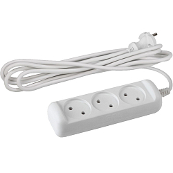 Сетеой удлинитель 10м ЭРА U-3-10m-2x1, 3гн, б/з ПВС 16А