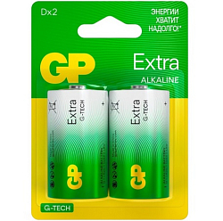 Элемент питания GP LR20 Extra G-Tech BL-2 (13AXA21-2CRSBC2)