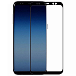 Противоударное стекло 11D NONAME для SAMSUNG Galaxy A6 (2018) черное, полный клей, в техпаке