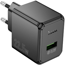 Сетевое ЗУ 1USB 3A HOCO CS17A Black, Type-C, 22,5Вт