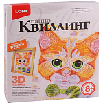 Квиллинг. Панно LORI "Рыжий котенок", в/к 20*23*4 см