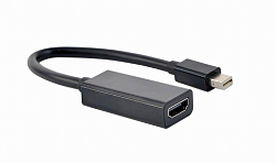 Переходник miniDisplayPort -> HDMI  0.15м Cablexpert A-mDPM-HDMIF4K-01, черный, пакет