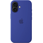 Силиконовый чехол SILICONE CASE MagSafe для iPhone 16 (6. Ultramarine blue) (с АНИМАЦИЕЙ)