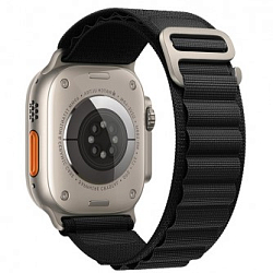 Нейлоновый ремешок HOCO WA13 Original для APPLE Watch 42/44/45/49mm, чёрный, альпийская петля