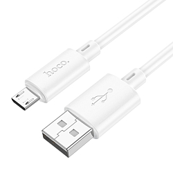 Кабель USB <--> microUSB 1.0м HOCO X88, белый